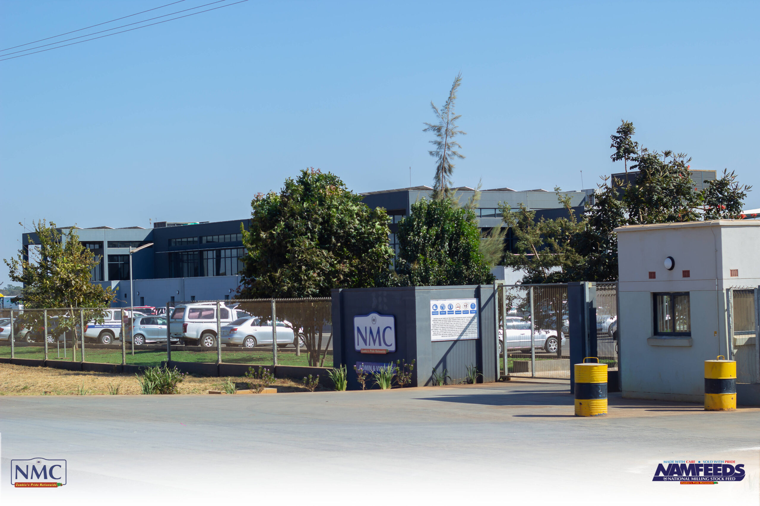 The entrance to National Milling Corporation’s head office in Lusaka